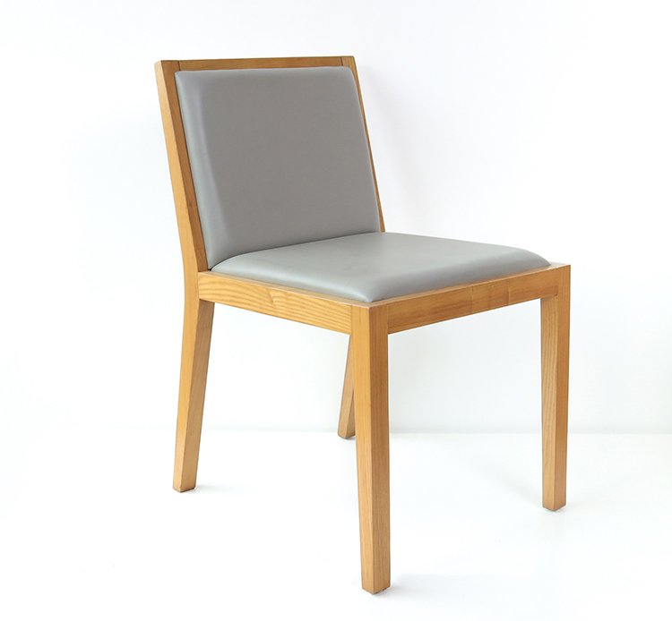 Dubai Hotel Popular Light Oak Solid Wood Dining Chair With Armrest - Image 3
