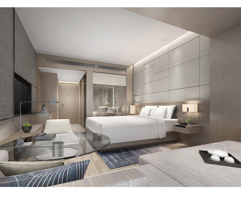 Modern Design Hotel Room Furniture Set King Size Bed Wooden Headboard Panel Bedroom Sets 5 Star Hotel Furniture - Image 3
