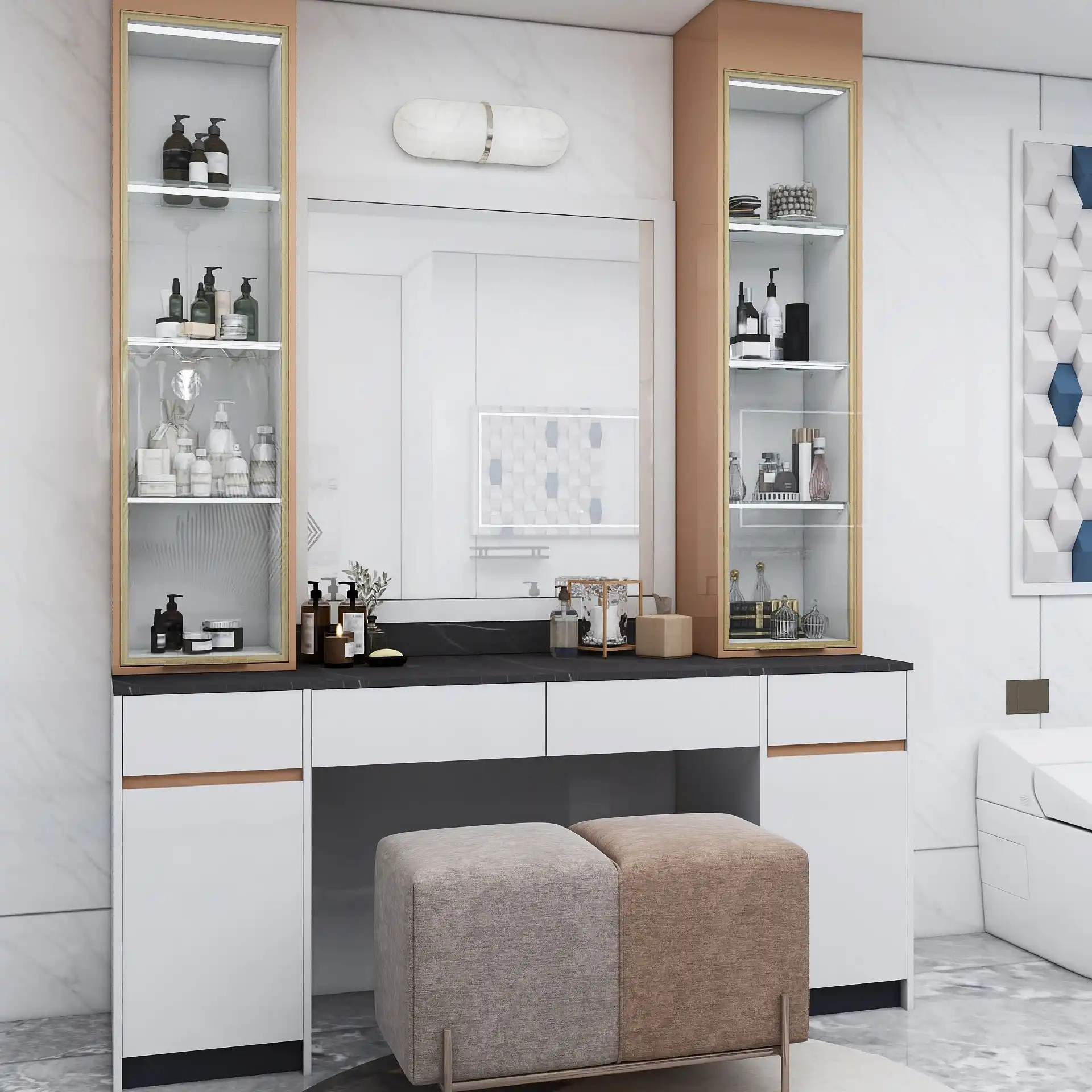 Luxury Bathroom Vanity with Sink Modern Bathroom Sets Cabinets